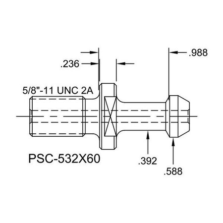 Tj Davies Co Coolant Through Retention Knob PSC-532X60